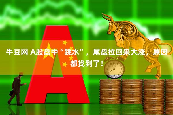 牛豆网 A股盘中“跳水”，尾盘拉回来大涨，原因都找到了！